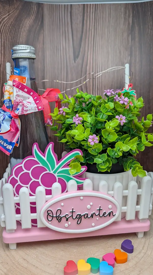 Obstgarten aus dem 3D-Drucker mit Zaun